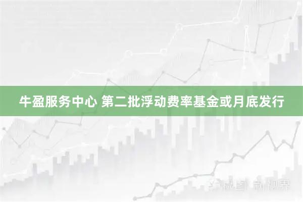 牛盈服务中心 第二批浮动费率基金或月底发行